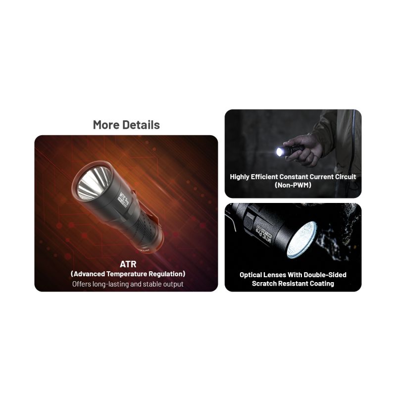 Nitecore MT1C Pro EDC lommelykt 1000 lumen kompakt design for friluftsliv langdistanse synlighet holdbar ytelse