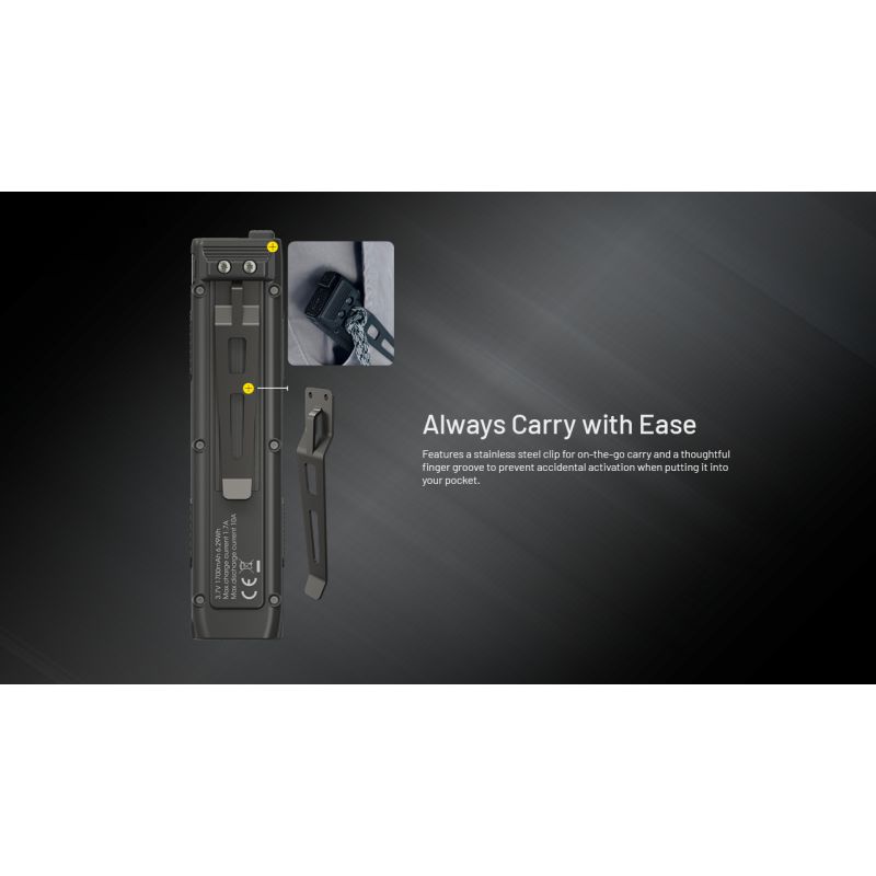 NITECORE EDC27 UHi 3100 lumen kompakt lommelykt USB-C oppladbar perfekt utendørsutstyr for hverdagsbruk