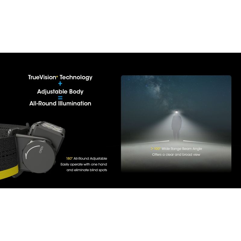 Nitecore HC60 UHE LED oppladbar hodelykt 1600 lumen for utendørs belysning med robust design og lang batteritid
