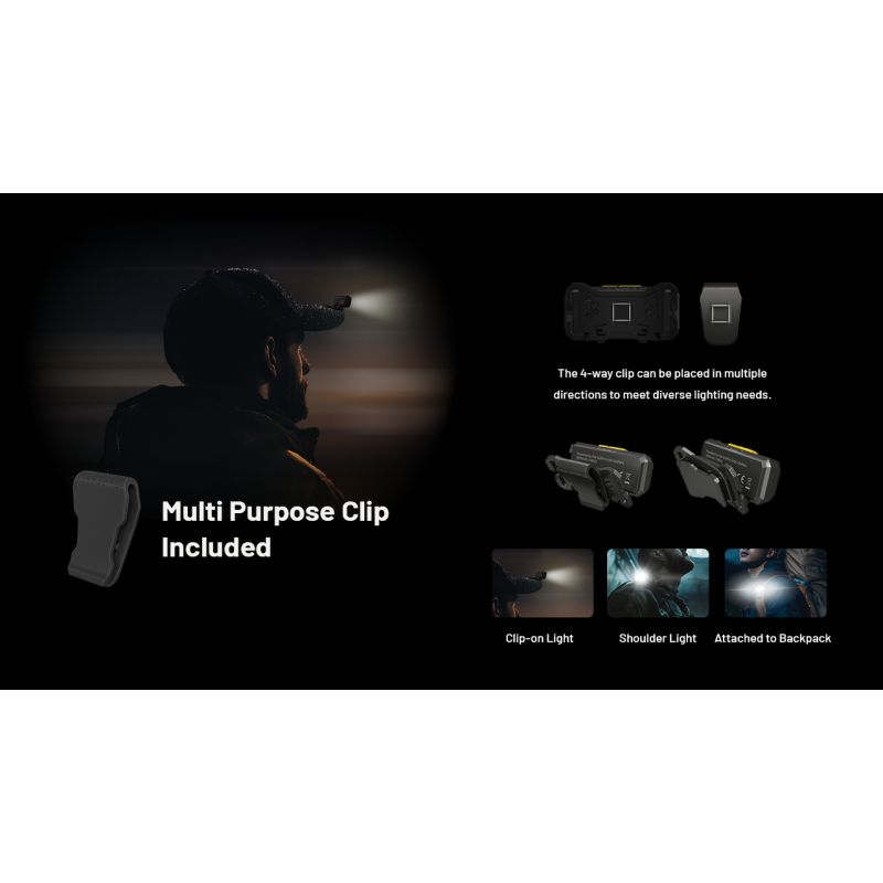 NITECORE NU27 LED oppladbar hodelykt 600 lumen perfekt for løping camping med flerfargetemperatur og lett design