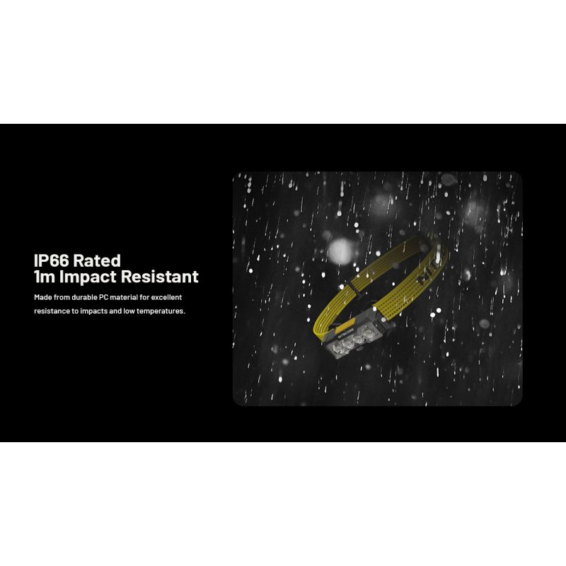 NITECORE NU27 LED oppladbar hodelykt 600 lumen perfekt for løping camping med flerfargetemperatur og lett design