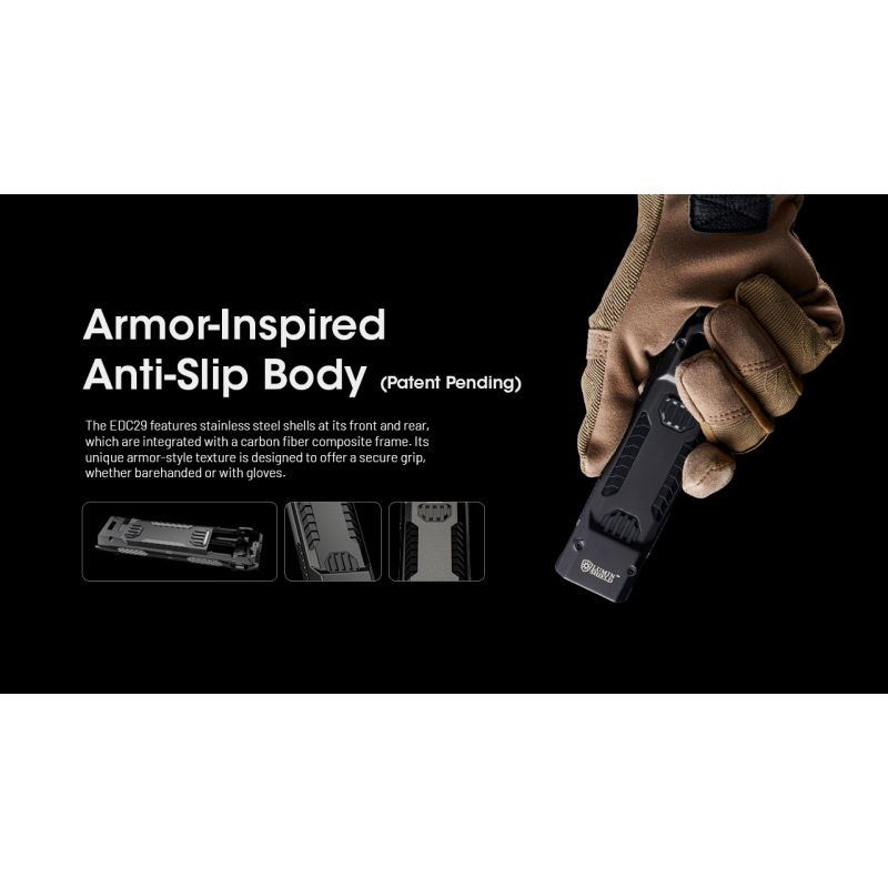 NITECORE EDC29 6500 lumen USB-C oppladbar lommelykt med lang rekkevidde og justerbare lysstyrkenivåer