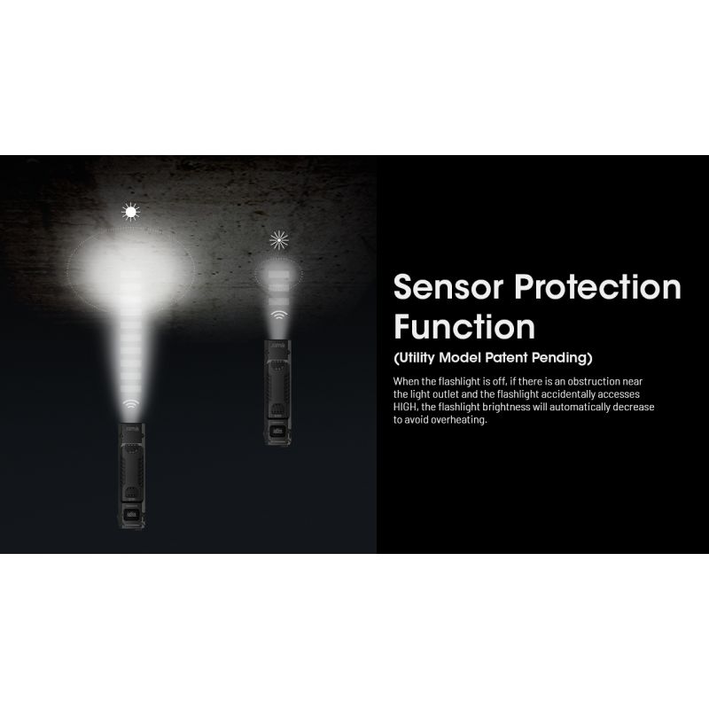 NITECORE EDC29 6500 lumen USB-C oppladbar lommelykt med lang rekkevidde og justerbare lysstyrkenivåer