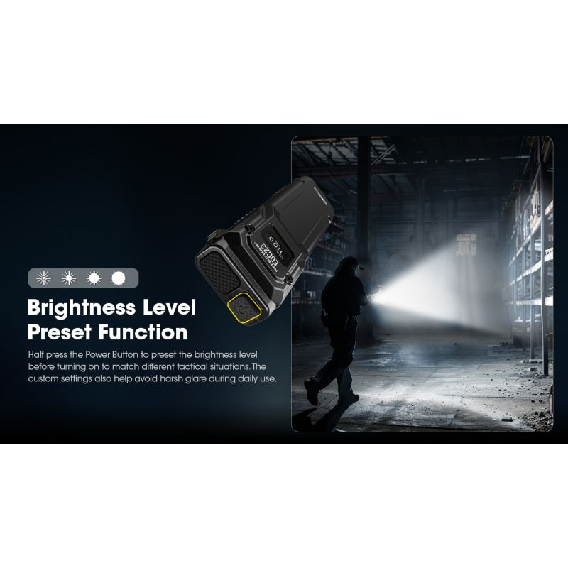 NITECORE EDC23 kompakt lommelykt 2500 lumen UHi LED USB-C oppladbar for hverdagsbruk og utendørs eventyr