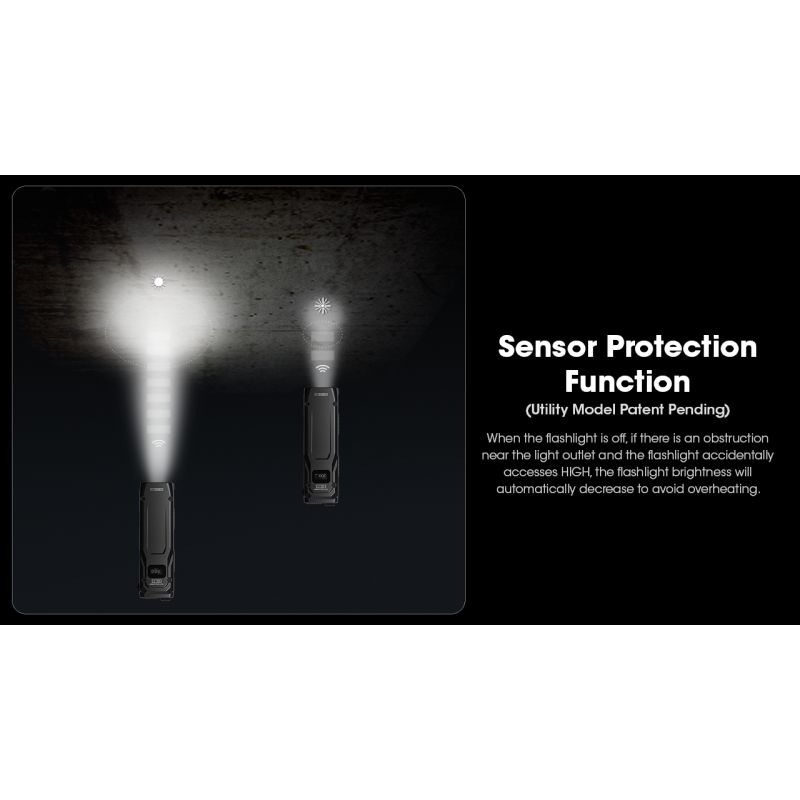 NITECORE EDC23 kompakt lommelykt 2500 lumen UHi LED USB-C oppladbar for hverdagsbruk og utendørs eventyr