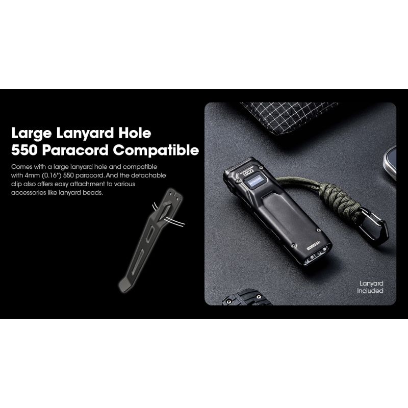 NITECORE EDC23 kompakt lommelykt 2500 lumen UHi LED USB-C oppladbar for hverdagsbruk og utendørs eventyr
