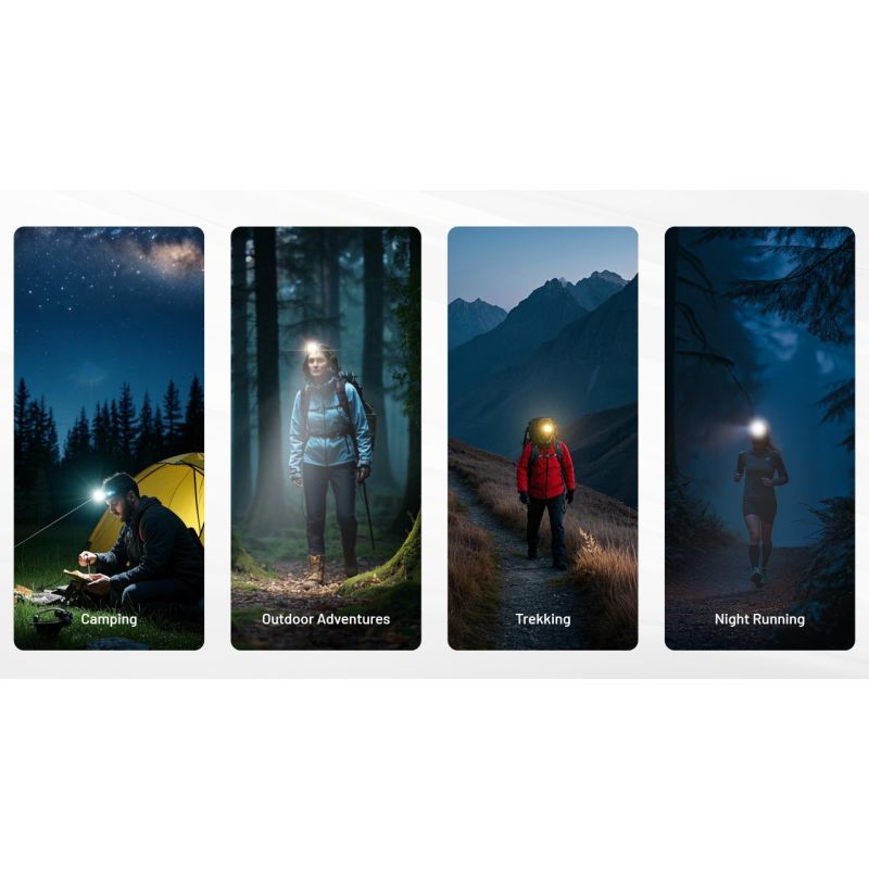 NITECORE NU25 oppgradert 400 lumen USB-C oppladbar hodelykt med tre lyskilder perfekt for utendørs eventyr