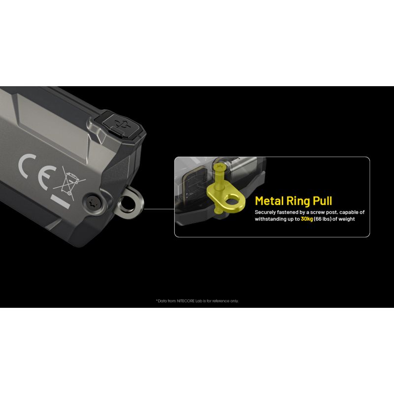 NITECORE TINI3 600 Lumen Nøkkelringlys Mini EDC Lommelykt for Hverdagsbruk Oppladbar og Kompakt Design