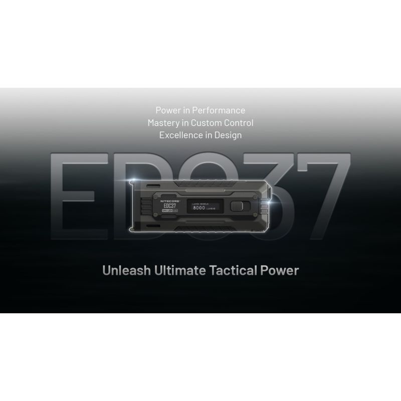 NITECORE EDC37 8000LM USB-C Lommelykt | Kompakt, Kraftig EDC til Utendørs Eventyr