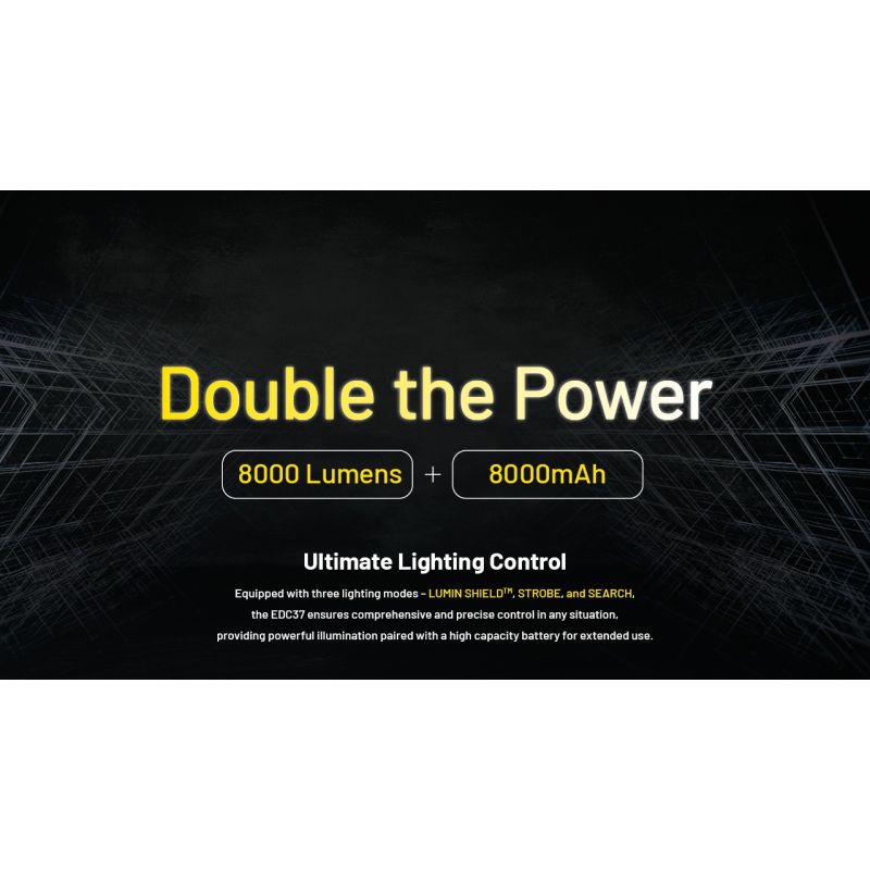 NITECORE EDC37 8000LM USB-C Lommelykt | Kompakt, Kraftig EDC til Utendørs Eventyr