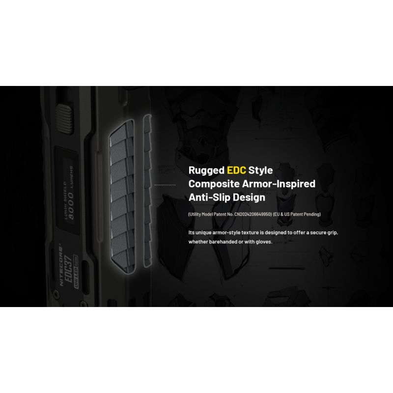 NITECORE EDC37 8000LM USB-C Lommelykt | Kompakt, Kraftig EDC til Utendørs Eventyr