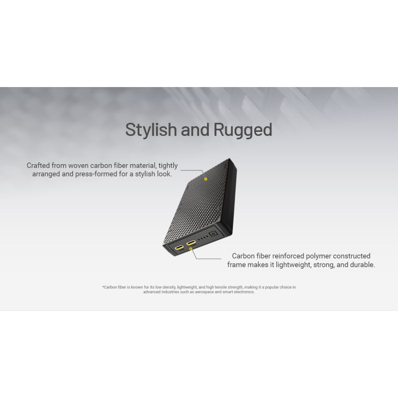 Oppdag Nitecore NB20000 gen3 lettvekt 20000mAh powerbank med dual USB-C QC-støtte perfekt bærbar lader