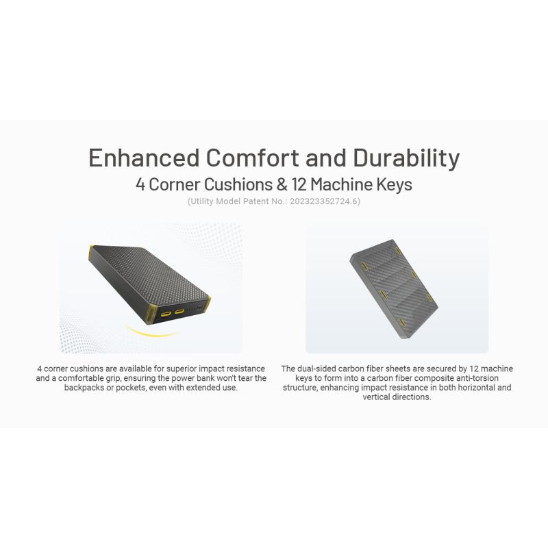 Oppdag Nitecore NB20000 gen3 lettvekt 20000mAh powerbank med dual USB-C QC-støtte perfekt bærbar lader