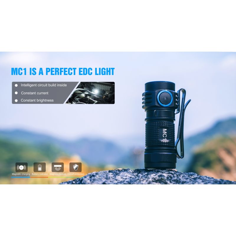 TrustFire MC1 Baton XP-L Hei kompakt 1000 lumens LED lommelykt med magnetisk lading for hverdagsbruk