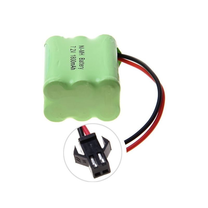 7.2V 1800mAh Ni-MH AA Oppladbart Batteripakke SM Plugg for Modellbiler/Fly | Høy Kapasitet!