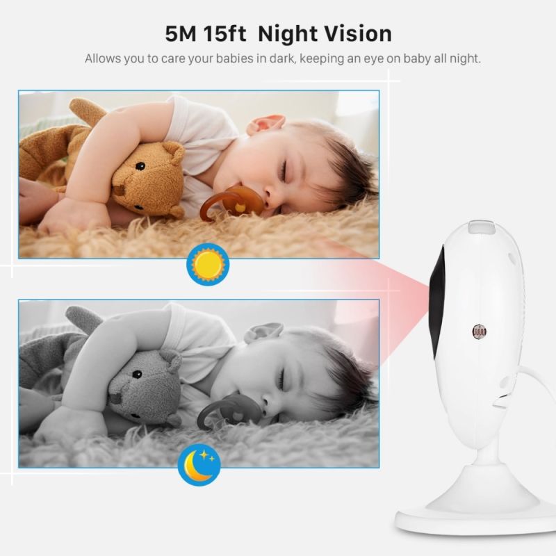 SP880 trådløs video Baby Monitor 2,4 tommers LCD toveis lyd infrarødt nattsyn for babyovervåking 2,4 GHz