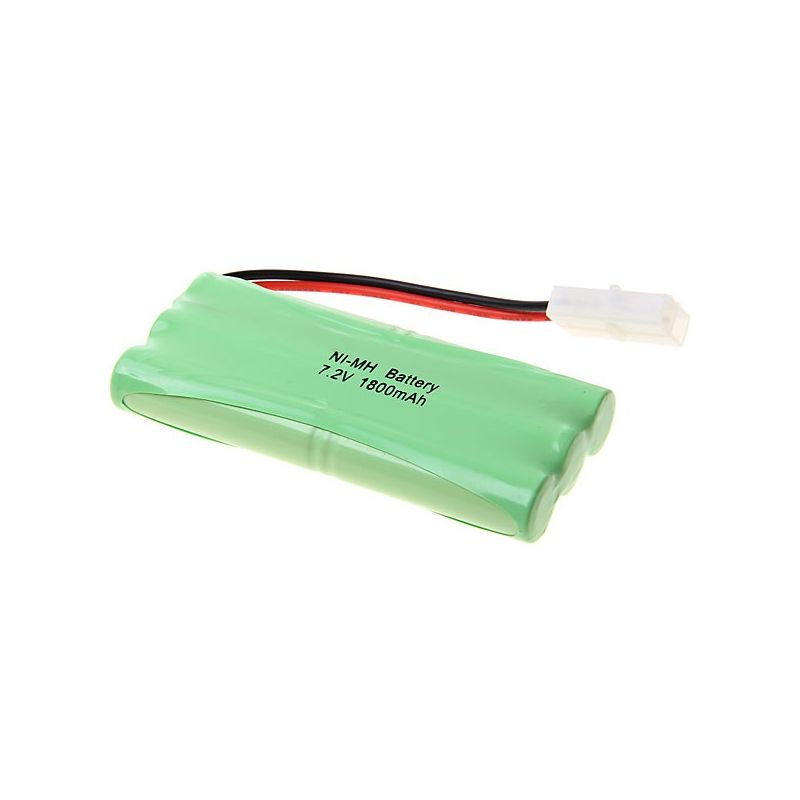 Oppladbar 7.2V 1800mAh Ni-MH AA Batteripakke med Stor Hvit Plugg for RC Lekebiler og Modellfly