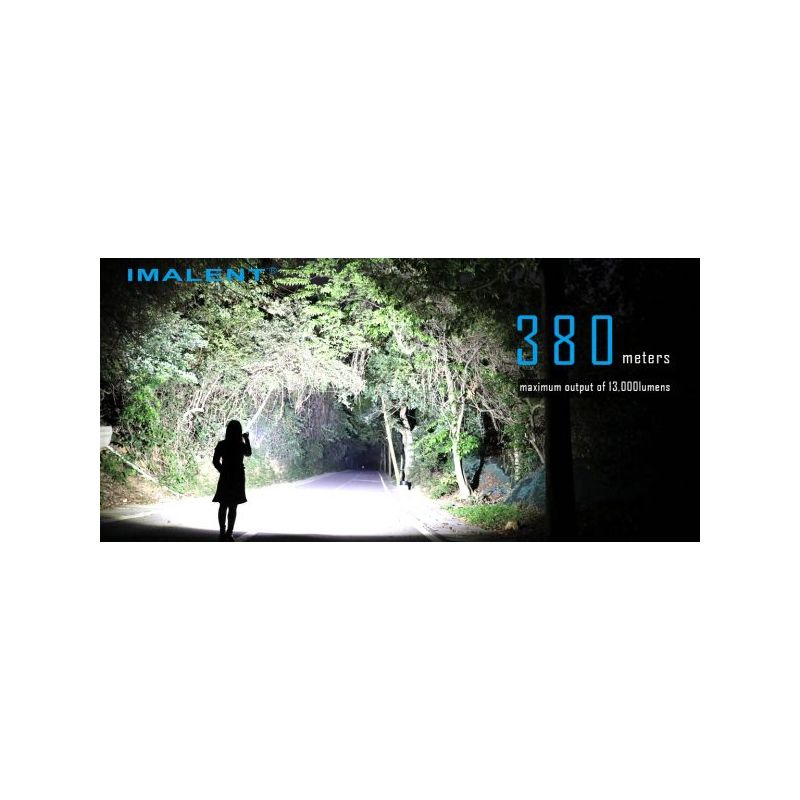 Oppdag IMALENT MS03 høy ytelse lommelykt med 13000 lumen og 324 meter stråleavstand med 21700 batteri
