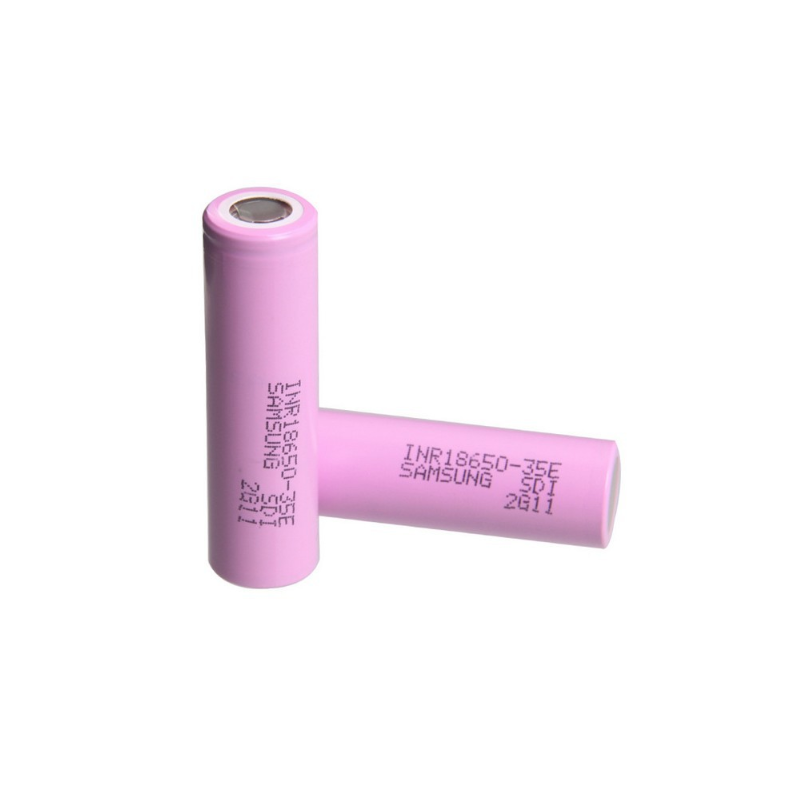 INR18650-35E 18650 3500mAh 25A Oppladbart Litiumbatteri, Høy Effekt 2-pakning for Lommelykt/Vape.