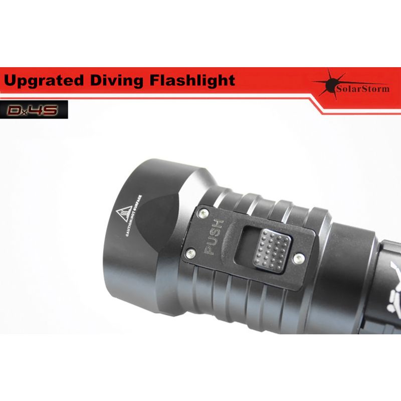Solarstorm DX4S 4xU2 LED dykkerlommelykt Høy lumen høyytelses IPX8 vanntett dykkeutstyr korallrevdykking