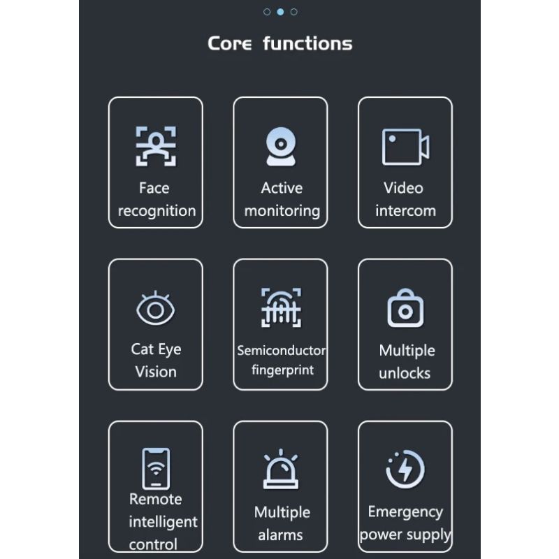 Tuya Wifi 3D Ansiktsgjenkjenning Smart Dørlås med Biometrisk Låsing og Innebygd Kamera for Smarthus
