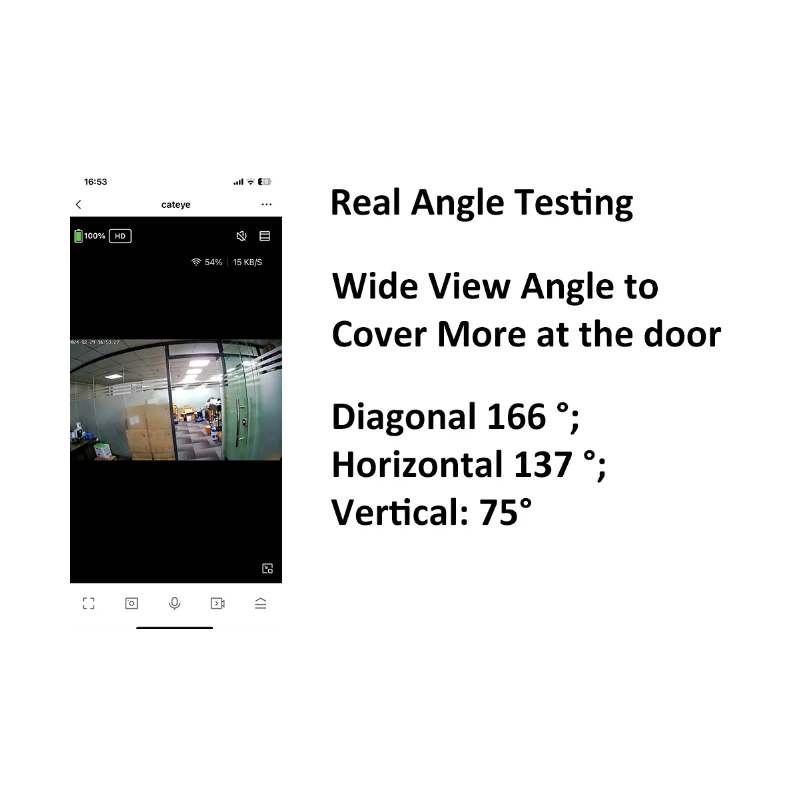 Tuya Smart 1080P WiFi kikkhull videokamera med PIR bevegelsesdetektor nattsyn og justerbar følsomhet