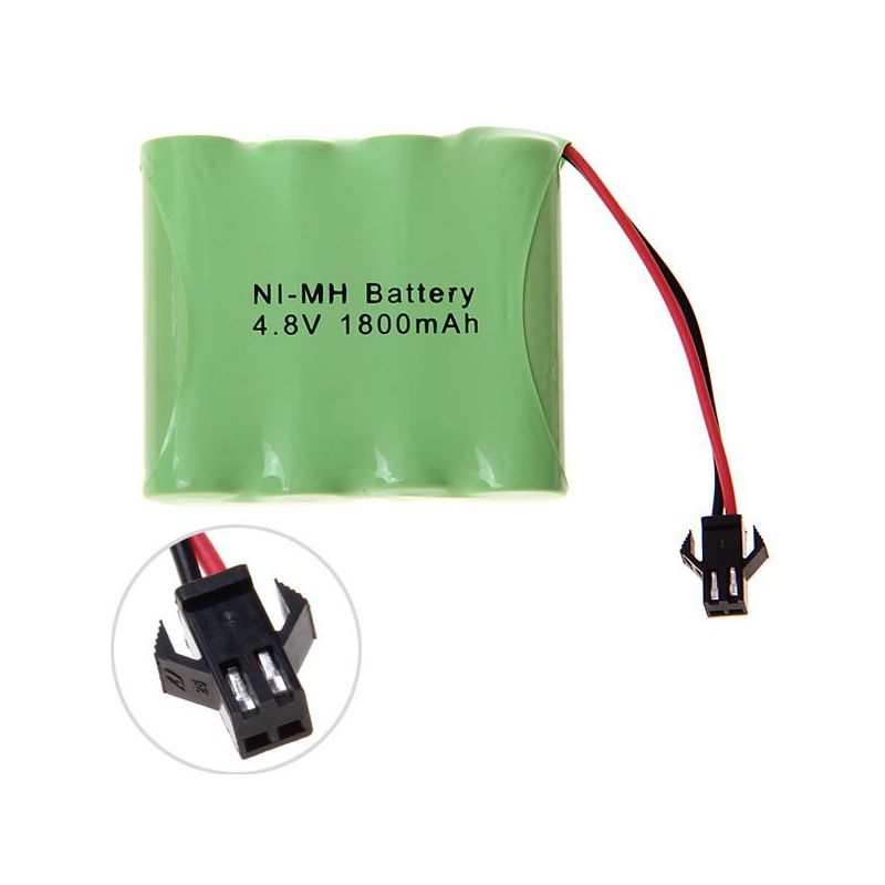 4,8V AA oppladbart batteri 1800mAh Ni-MH SM Plugg miljøvennlig batteri for leker og fjernkontroller