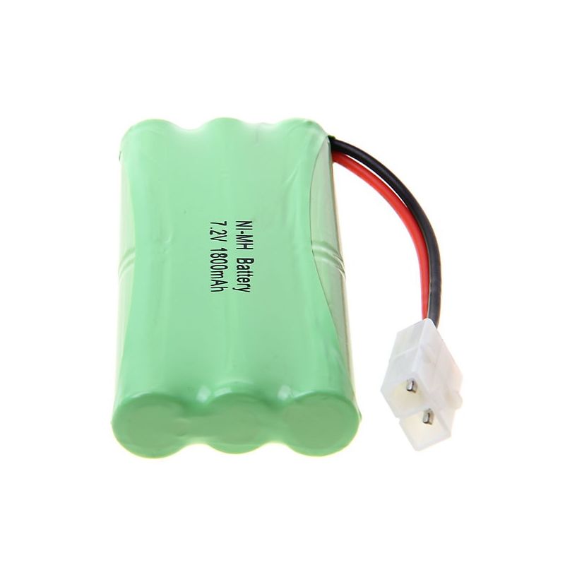 Oppladbar 7.2V 1800mAh Ni-MH AA Batteripakke med Stor Hvit Plugg for RC Lekebiler og Modellfly