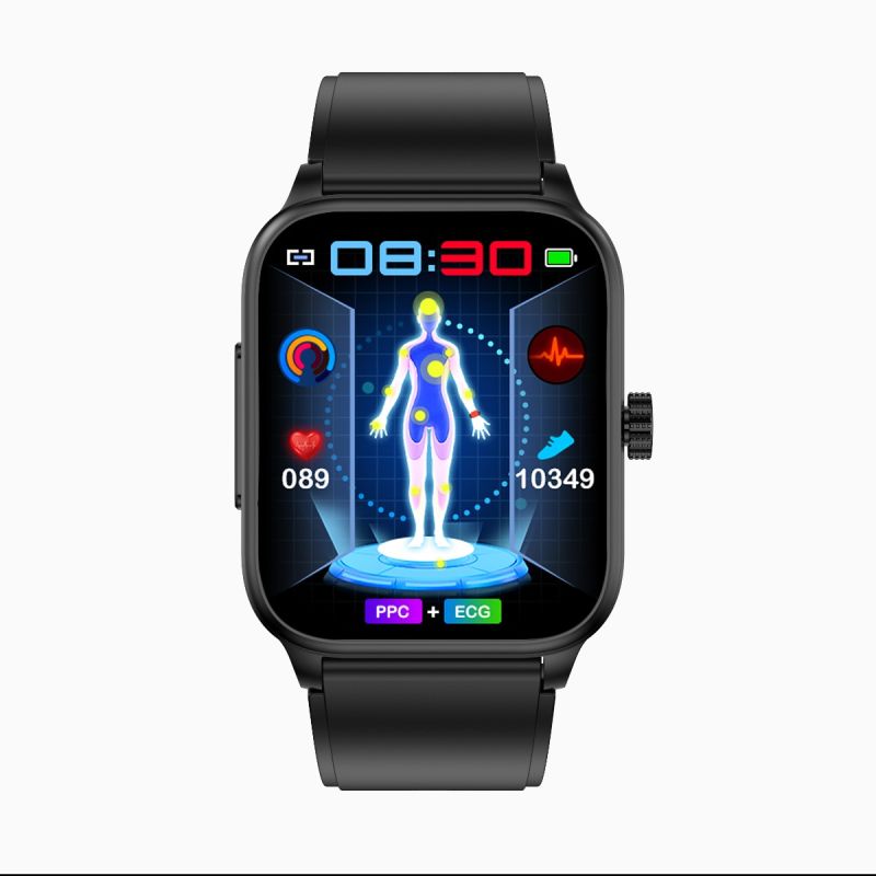 ET540 Blodsukker EKG Kroppstemperatur Blodtrykk Blodoksygen Hjertefrekvens Bluetooth-anrop Smartwatch Fitness Tracker