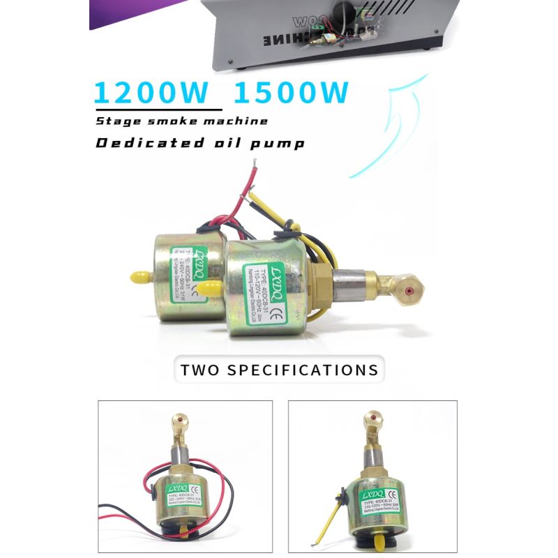 Oljepumpe Kraftpumpe 55DCB elektromagnetisk pumpe for røykmaskiner justerbar tåkedensitet visuelle effekter