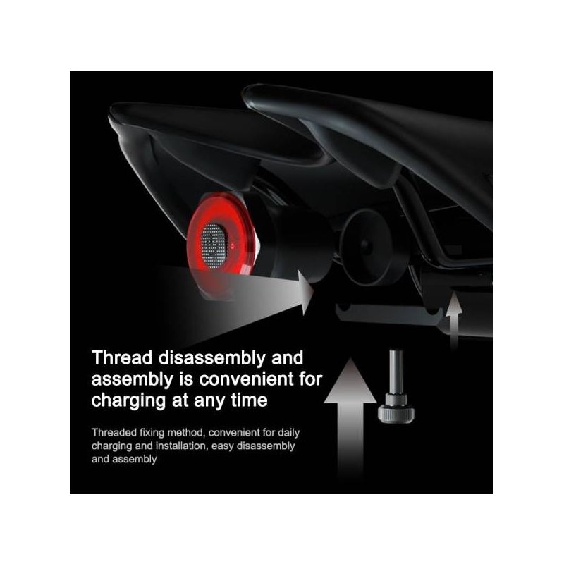 MERCOA MX2 Smart Sensor Bremselys Sykkelkompanjong med Høy Effekt LEDs Automatisk Bremsesensor USB-Lading