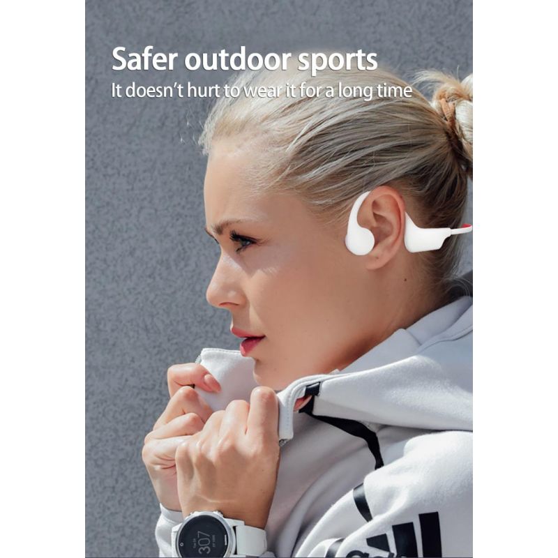 Benkledning Svømmeøretelefoner 16GB IP68 vanntett Bluetooth ekte trådløs svømmetilbehør musikk lagring