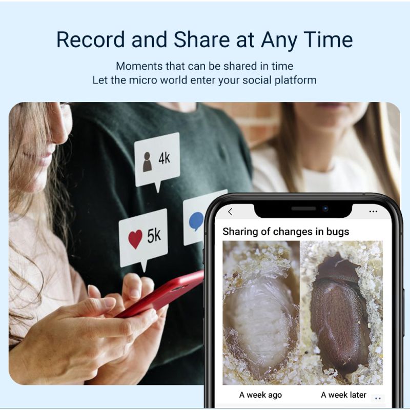 APEXEL 200X mikroskoplinse CPL LED lys for iPhone Samsung høyoppløselig mobilfotografi bærbart lettvekt