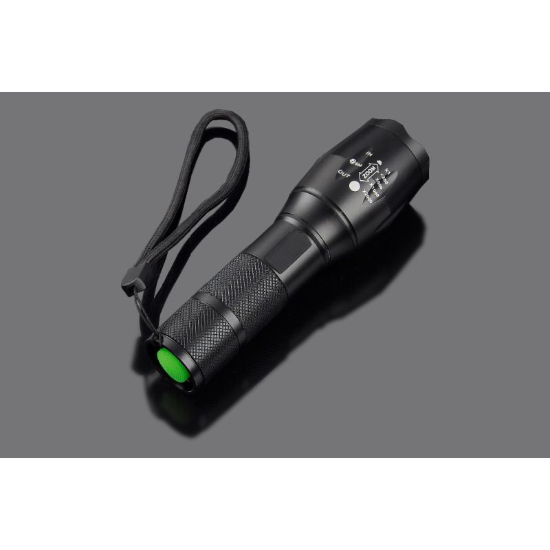 Ultrafire A100 Zoombar T6 LED-lommelykt 1800-lumen høy lysstyrke justerbar bjelke for utendørsbruk