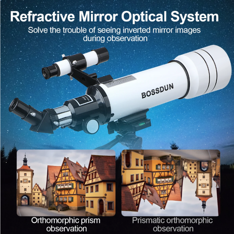 Oppdag universet med Bossdun 333X profesjonelt astronomisk teleskop for barn måneobservasjon og stjernetitting
