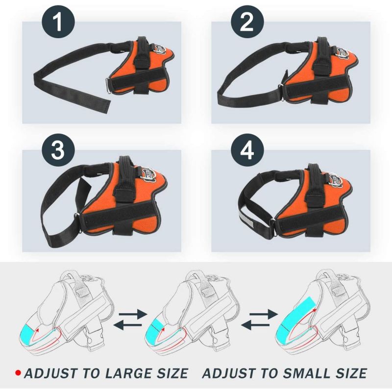 Justerbar reflekterende ikke-trekk hundesele for medium raser med håndtak perfekt for utendørs eventyr nå
