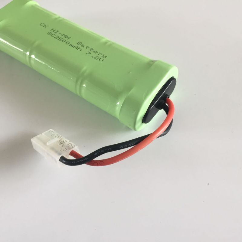 7,2V SC 2500mAh oppladbart Ni-MH batteri høy kapasitet for lekebiler modellfly miljøvennlig lang brukstid