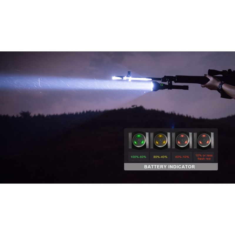 Trustfire T70 Kit XHP35 HI 2300 Lumen Høy Effekt Oppladbar LED Lommelykt Lang Rekkevidde Camping Jakt