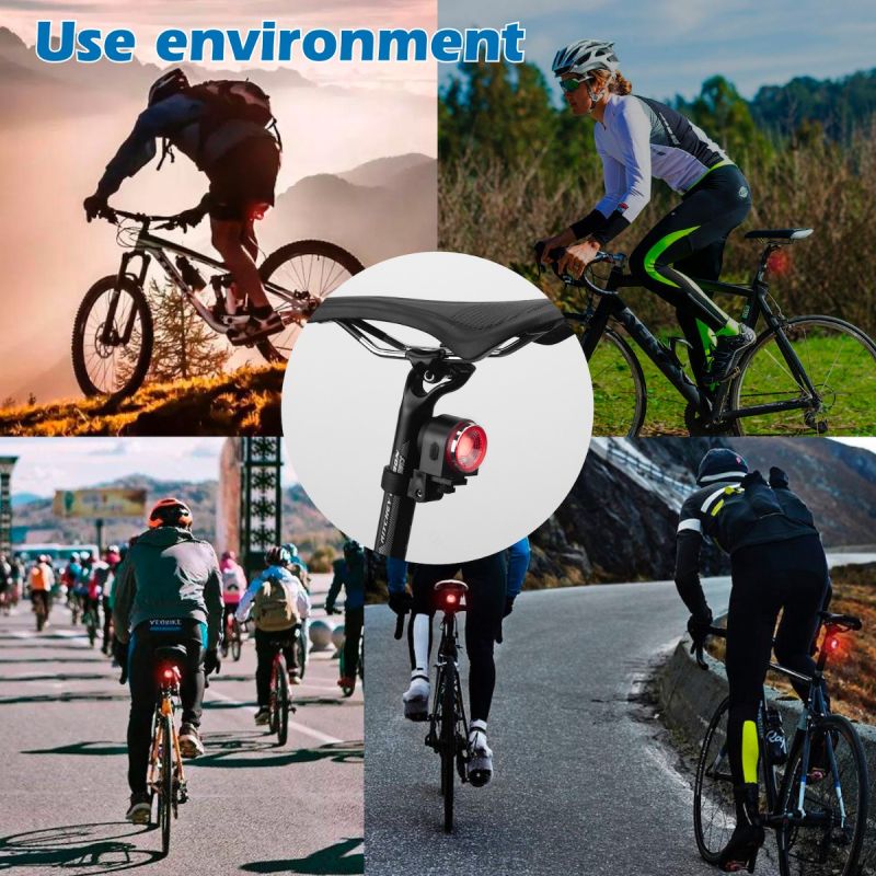 ANTUSI A8 landeveissykkel tyverialarm synlighet bekvemmelighet fjernkontroll sykkelsikkerhet LED baklys 700mAh