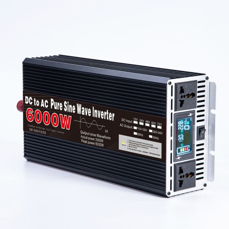 Ren Sinuskurve Inverter 3000W-8000W for Off-Grid Bobil Effektiv Ren Utgang DC 12V/24V AC 110V/220V