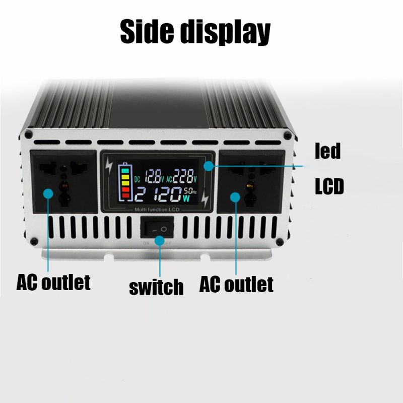 Ren Sinuskurve Inverter 3000W-8000W for Off-Grid Bobil Effektiv Ren Utgang DC 12V/24V AC 110V/220V