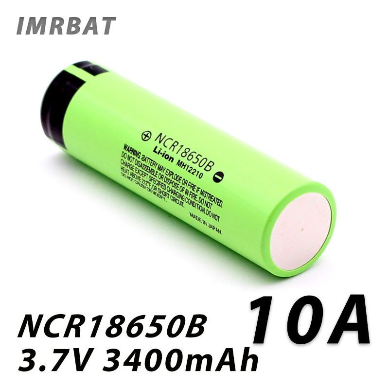 NCR18650B 3400mAh 18650 Li-Ion oppladbart batteri