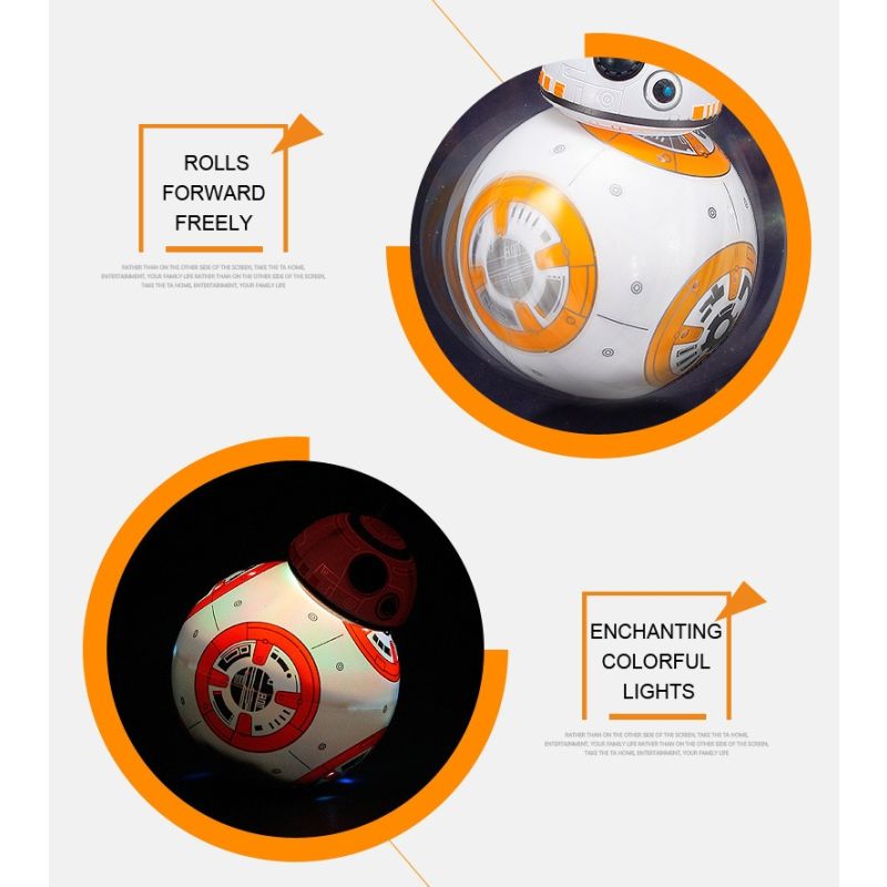 Oppgrader BB-8 fjernkontroll robot med 2.4G teknologi 360° rotasjon magnetisk fjæring Star Wars leketøy gave