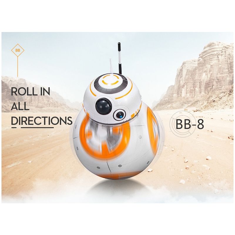 Oppgrader BB-8 fjernkontroll robot med 2.4G teknologi 360° rotasjon magnetisk fjæring Star Wars leketøy gave
