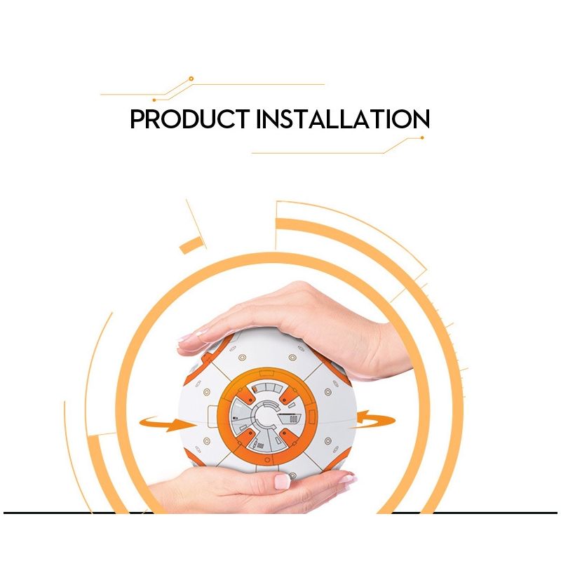 Oppgrader BB-8 fjernkontroll robot med 2.4G teknologi 360° rotasjon magnetisk fjæring Star Wars leketøy gave