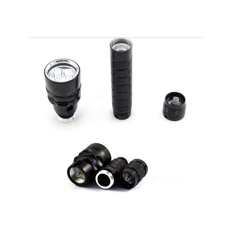 Vanntett 100m Dykking 6000lm Undervanns Lommelykt i Anodisert Aluminium for Dykkere og Utendørseventyrere