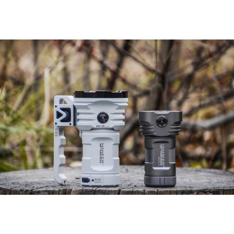 Manker MK38 LED-lommelykt 8x XHP70.2 41500 lumen for utendørs lys avansert digital optikk for profesjonell bruk