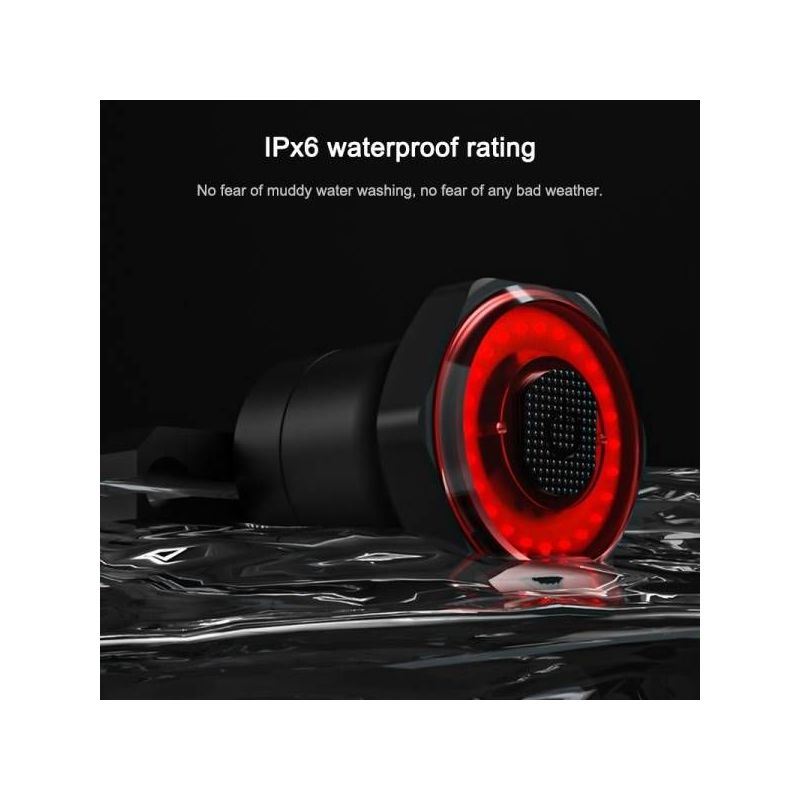 MERCOA MX2 Smart Sensor Bremselys Sykkelkompanjong med Høy Effekt LEDs Automatisk Bremsesensor USB-Lading