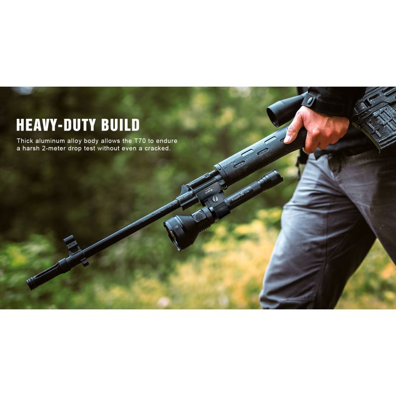 Trustfire T70 Kit XHP35 HI 2300 Lumen Høy Effekt Oppladbar LED Lommelykt Lang Rekkevidde Camping Jakt