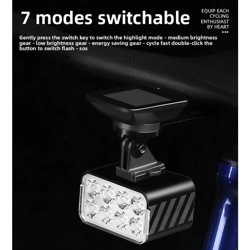 W450 sykkellykt: Trådløs, fjernstyrt og hevbar frontlykt med 1800 lumen. Perfekt for stisykling!